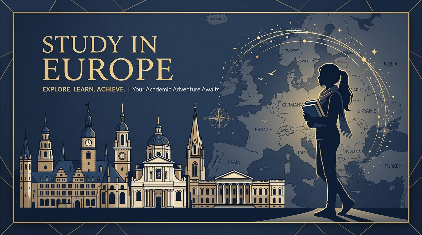 Study in Europe - Free Public Universities for Indian Students Banner
